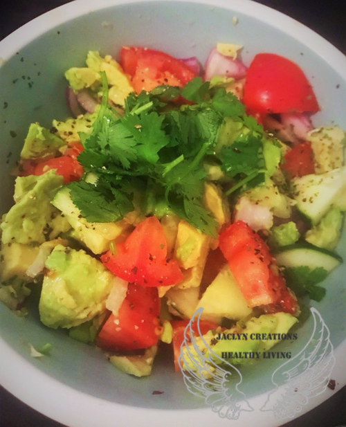 Cuban Raw Vegan Style Avocado Salad
